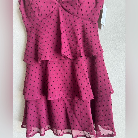 Xtraordinary Burgundy Layered Mini Dress - Picture 6 of 8